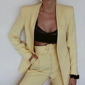 ZARA YELLOW JACKET AND PANTS (SET) NEW!